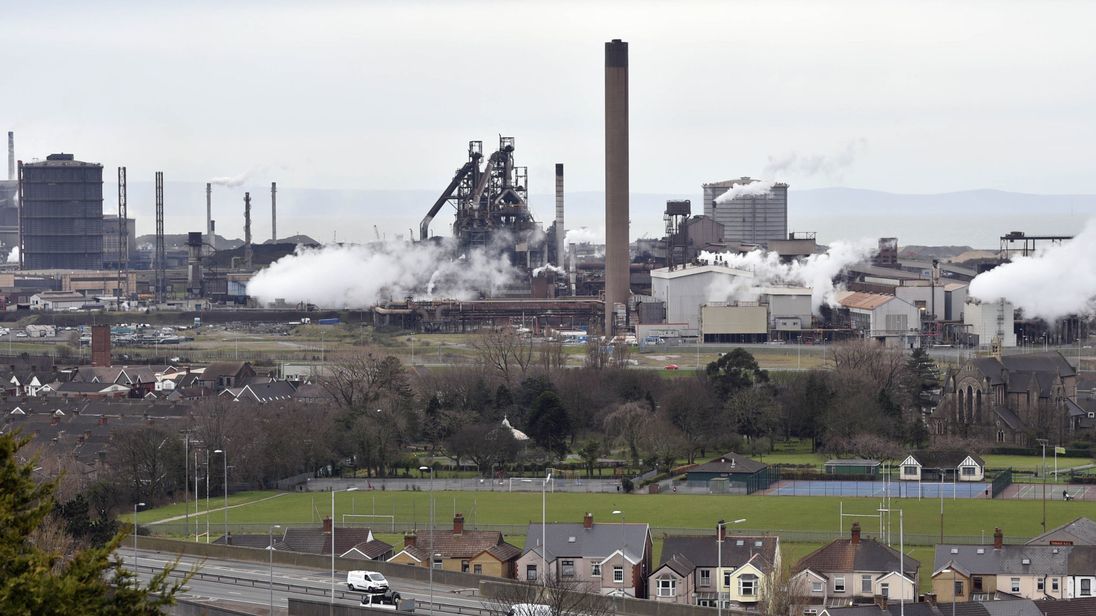 The famous Port Talbot steel works