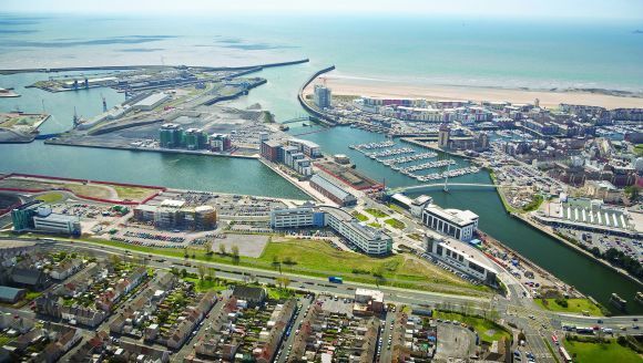 The view from the Admiral offices in Swansea illustrates it's potential as a port city, seaside resort and commercial hub.